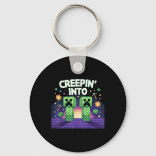 11th Birthday Gamer Pixel Creepin’ Into 11 Video G Key Ring