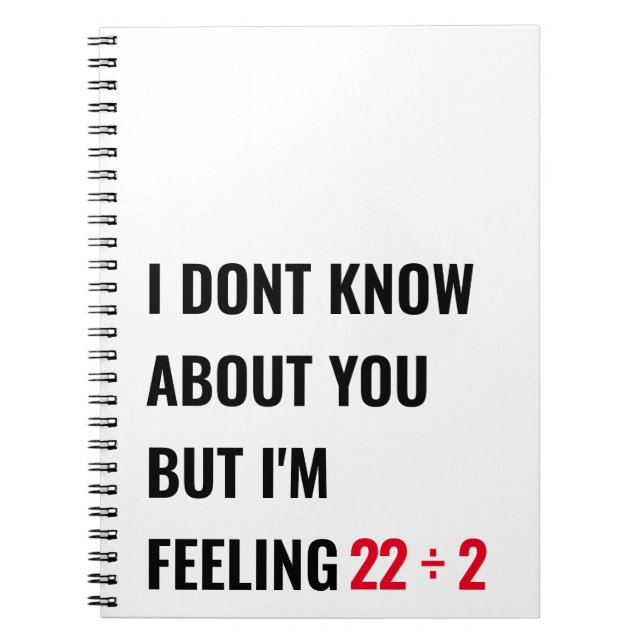 11th Birthday Gift 22 Inspired Girls Notebook (Front)