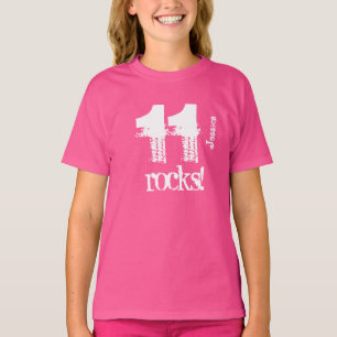 11th Birthday Gift for 11 Year Old Custom Name W10 T-Shirt
