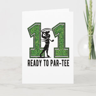 11th Birthday Gift Golf Player 11 Year Old Boy Card
