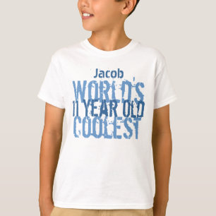 11th Birthday Gift World's Coolest 11 Year Old Boy T-Shirt