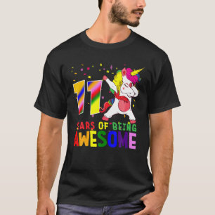 11Th Birthday Girl 11 Years Old Awesome Unicorn Da T-Shirt