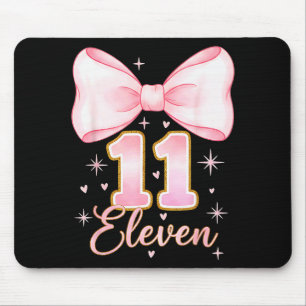 11th Birthday Girl Coquette Bow Its My Eleven Birt Mouse Mat