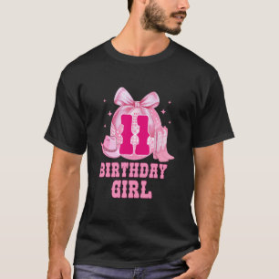 11th Birthday Girl Cowgirl Coquette Bow Western Th T-Shirt