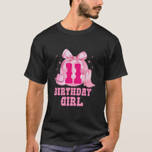 11th Birthday Girl Cowgirl Coquette Bow Western Th T-Shirt
