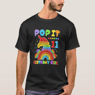 11th Birthday Girl Pop It Fidget Toy 11 Year Old B T-Shirt