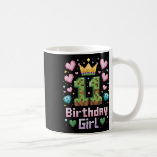11th Birthday Girl Shirt Gaming Pixel Party 11 Yea Coffee Mug