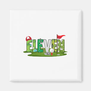 11th Birthday Golf Theme 11 Year Old Kids Sport Pa Magnet