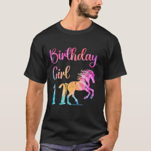 11th Birthday Horse 11 Year Old Girl Birthday Hors T-Shirt