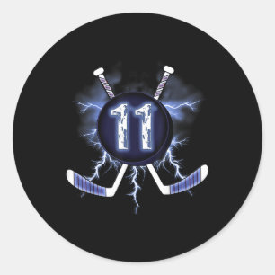 11th Birthday - Ice Hockey 11 Years Old  Classic Round Sticker