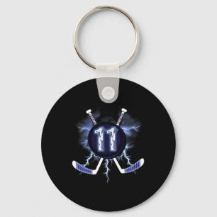 11th Birthday - Ice Hockey 11 years old Key Ring