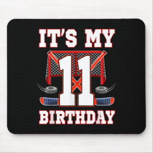 11th Birthday Ice Hockey Player 11 Years Old Party Mouse Mat