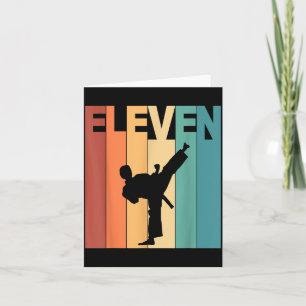 11th Birthday Karate Taekwondo Theme 11 Year Old Card