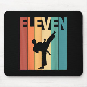 11th Birthday Karate Taekwondo Theme 11 Year Old Mouse Mat