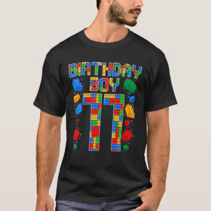 11Th Birthday Master Builder 11 Years Old Block Bu T-Shirt