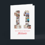 11th Birthday Number 11 Photo Collage Personalised Card<br><div class="desc">Celebrate your child's momentous 11th Birthday with this cute card. It's a personalised photo collage birthday card that allows you to create a truly unique and memorable design. This customisable template lets you insert your own cherished photos, capturing the precious moments of your children's year. This custom card is perfect...</div>