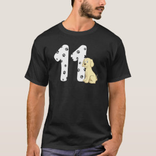 11th Birthday Party Cake Labrador Puppy Dog Owner T-Shirt