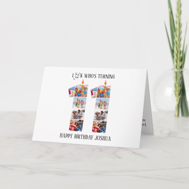 11th Birthday Photo Card (Front)