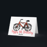 11th birthday red bike card<br><div class="desc">Personalised Happy 11th Birthday card with a modern red bike design.
The perfect card for a grandson,  nephew or son who loves cycling.  
To customise the name of the boy and messages shown,  click personalise.</div>