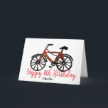 11th birthday red bike card<br><div class="desc">Personalised Happy 11th Birthday card with a modern red bike design.
The perfect card for a grandson,  nephew or son who loves cycling.  
To customise the name of the boy and messages shown,  click personalise.</div>
