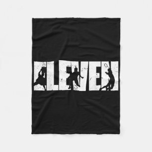 11th Birthday Retro Badminton 11 Years Old Boy Gir Fleece Blanket