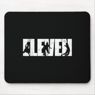 11th Birthday Retro Badminton 11 Years Old Boy Gir Mouse Mat
