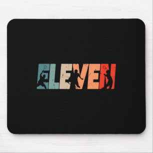11th Birthday Retro Badminton 11 Years Old Boy Gir Mouse Mat