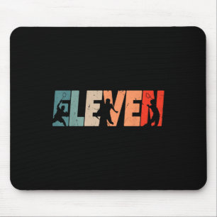 11th Birthday Retro Badminton 11 Years Old Boy Gir Mouse Mat