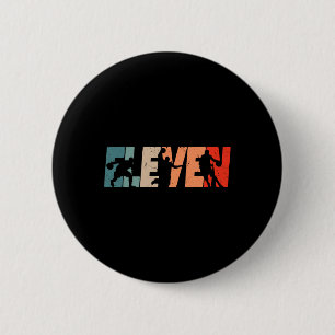 11th Birthday Retro Basketball 11 Years Old Boy Gi 6 Cm Round Badge