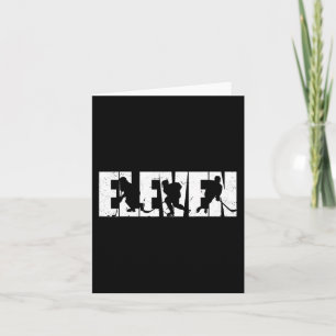 11th Birthday Retro Ice Hockey 11 Years Old Boy Gi Card