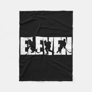 11th Birthday Retro Ice Hockey 11 Years Old Boy Gi Fleece Blanket