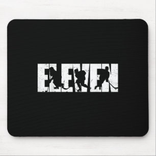 11th Birthday Retro Ice Hockey 11 Years Old Boy Gi Mouse Mat
