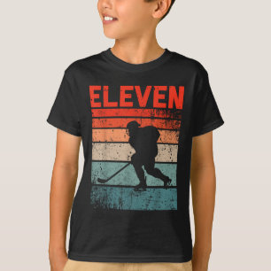 11th Birthday Retro Ice Hockey 11 Years Old Boy Gi T-Shirt