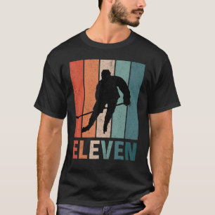 11th Birthday Retro Ice Hockey 11 Years Old Hockey T-Shirt