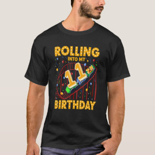 11th Birthday Rollercoaster Amusement Park Birthda T-Shirt