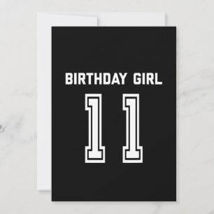11th Birthday Shirt Gift 11 Years Old Girl Invitation