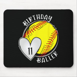 11th Birthday Softll Girl Eleven Year Old Softll P Mouse Mat