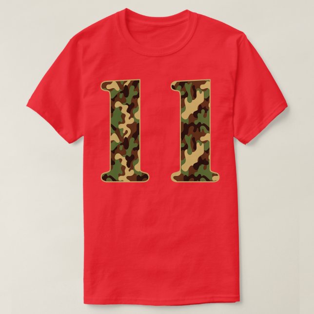 11th Birthday Soldier 11 Year Old Military Themed  T-Shirt (Design Front)