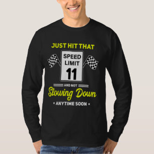 11th Birthday Speed Limit Sign 11 mph Funny Drivin T-Shirt