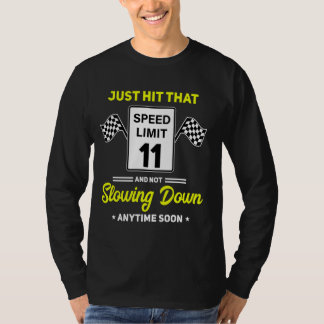 11th Birthday Speed Limit Sign 11 mph Funny Drivin T-Shirt