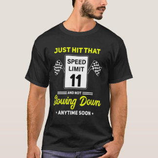 11th Birthday Speed Limit Sign 11 mph Funny Drivin T-Shirt