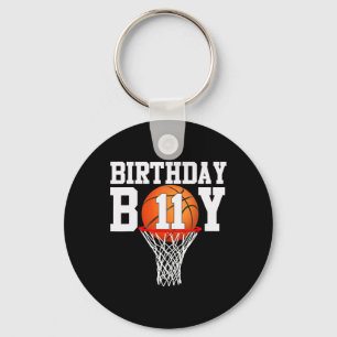 11th Birthday Sport 11 Years Old Basketball 11 Boy Key Ring