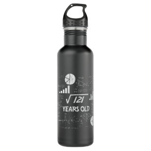 11th Birthday Square Root Math 11 Years Old Bday 710 Ml Water Bottle