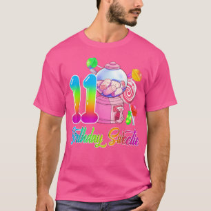 11th Birthday Sweetie Candy Girl 11 Years Old Them T-Shirt