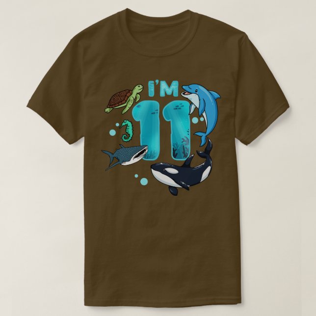 11th Birthday Under the Sea T-Shirt (Design Front)