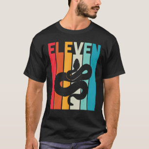 11th Birthday Vintage Snake Lover Pet Reptile 11 Y T-Shirt