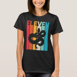 11th Birthday Vintage Snake Lover Pet Reptile 11 Y T-Shirt