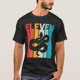 11Th Birthday Vintage Snake Lover Pet Reptile 11 Y T-Shirt