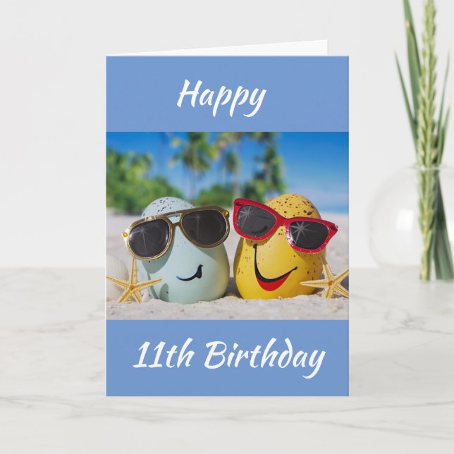 **11th BIRTHDAY** WISHES from GOOD EGGS! Card (Front)