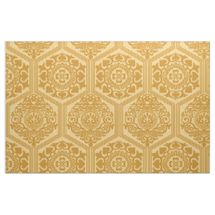 11th-Century Hexagons - Light Goldenrod Fabric